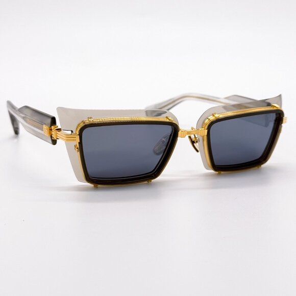 NEW BALMAIN ADMIRABLE BPS-130B UNISEX GREY/GOLD SUNGLASSES BALMAIN - Picture 6 of 16